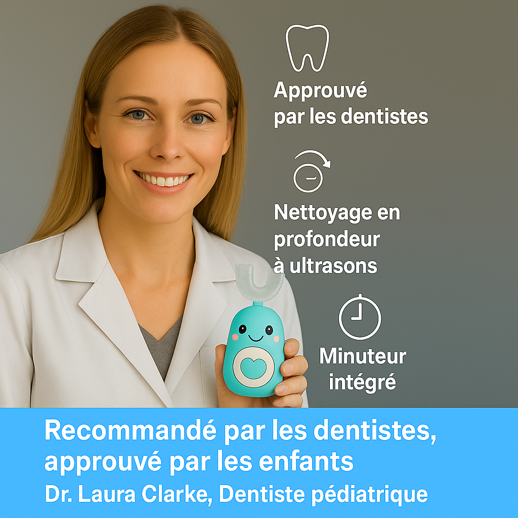 DinoBrushTM 360° Brosse à dents ultrasonique