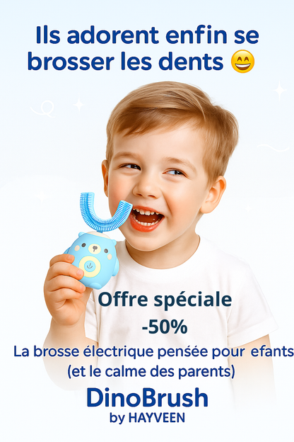 DinoBrushTM 360° Brosse à dents ultrasonique (1 ACHETÉ = 1 OFFERT)