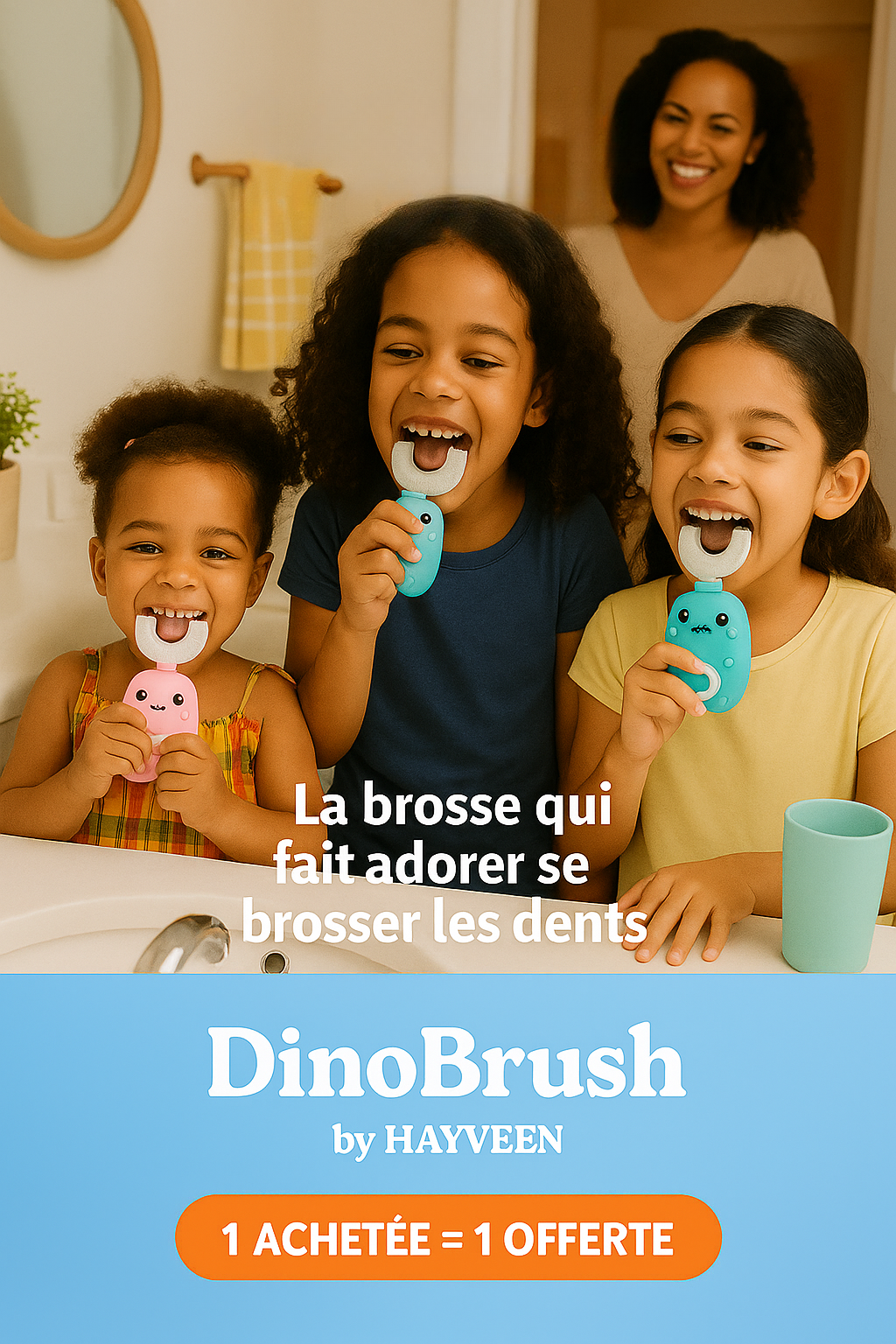 DinoBrushTM 360° Brosse à dents ultrasonique (1 ACHETÉ = 1 OFFERT)