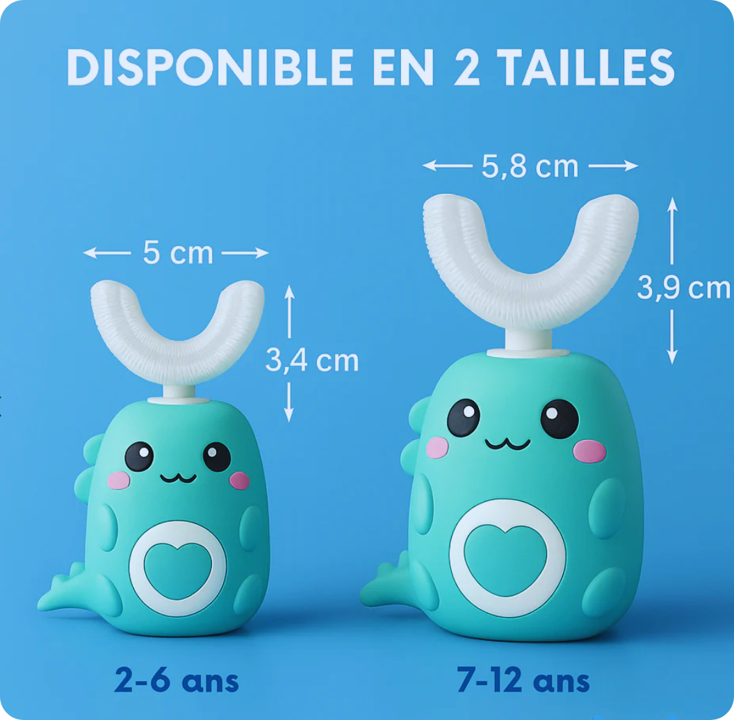 DinoBrushTM 360° Brosse à dents ultrasonique