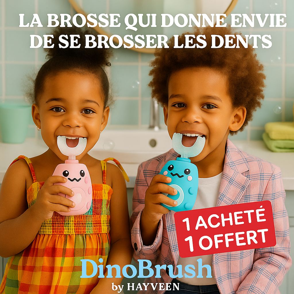 DinoBrushTM 360° Brosse à dents ultrasonique (1 ACHETÉ = 1 OFFERT)